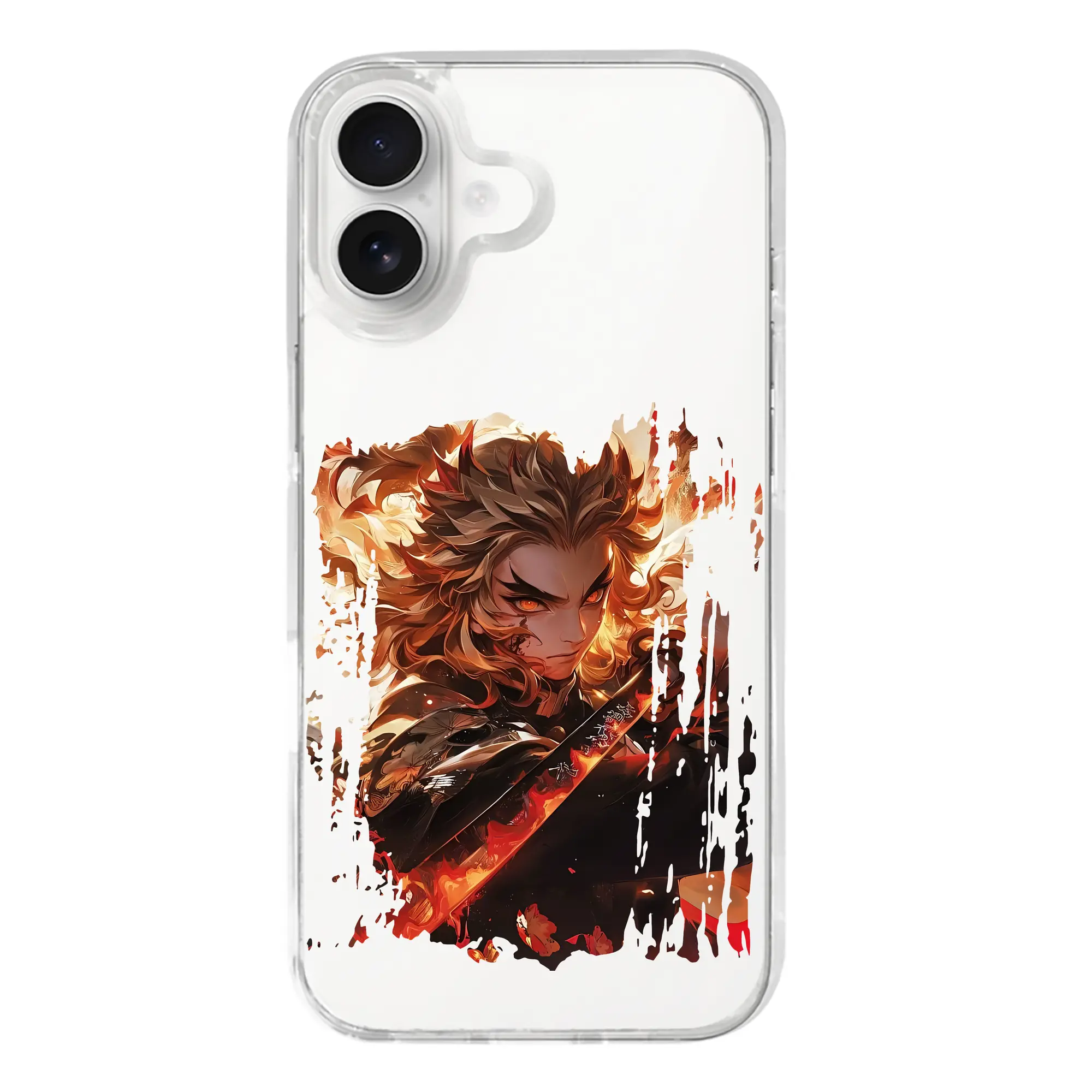 鬼滅の刃 グッズ,煉獄 杏寿郎 - iPhone 17シリーズ 透明スマホケース – 薄型・耐衝撃・精密フィット保護カバー